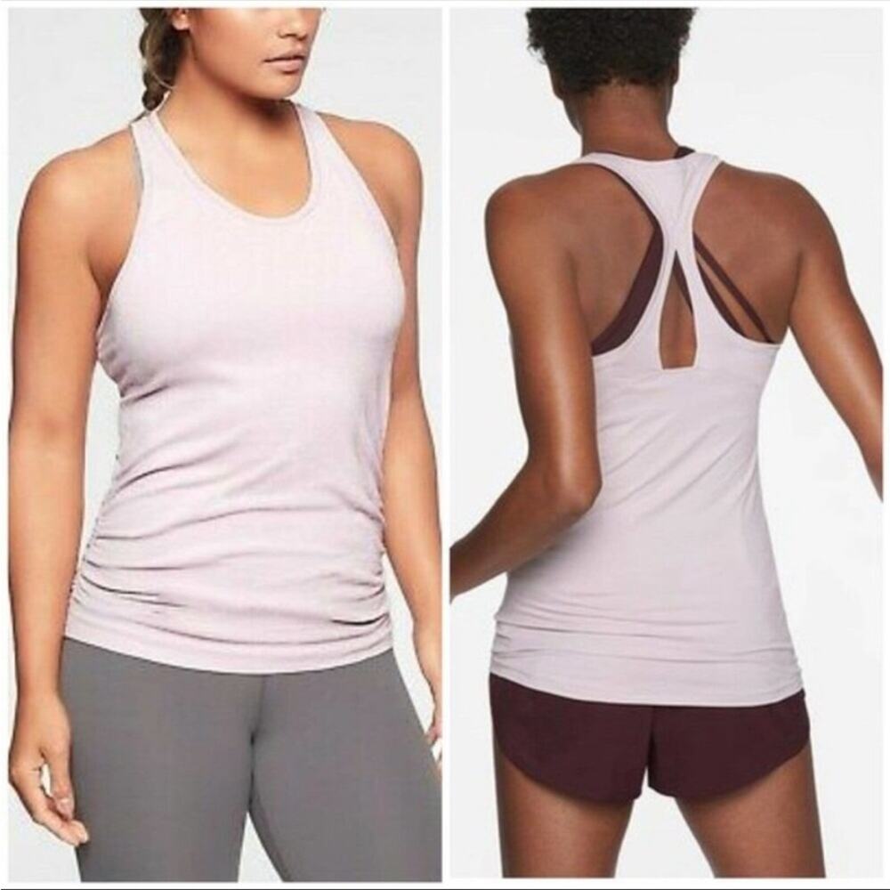 Athleta Limitless Keyhole Tank Soft Lilac Tank Top Size Small